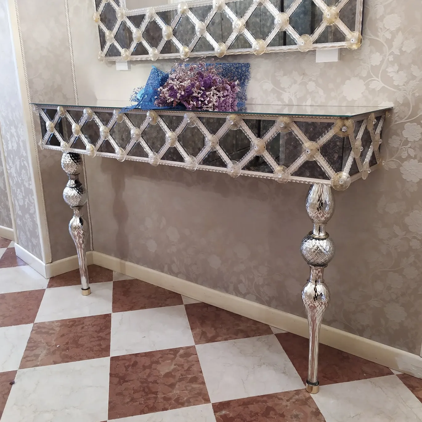 Console in vetro di Murano Torcello