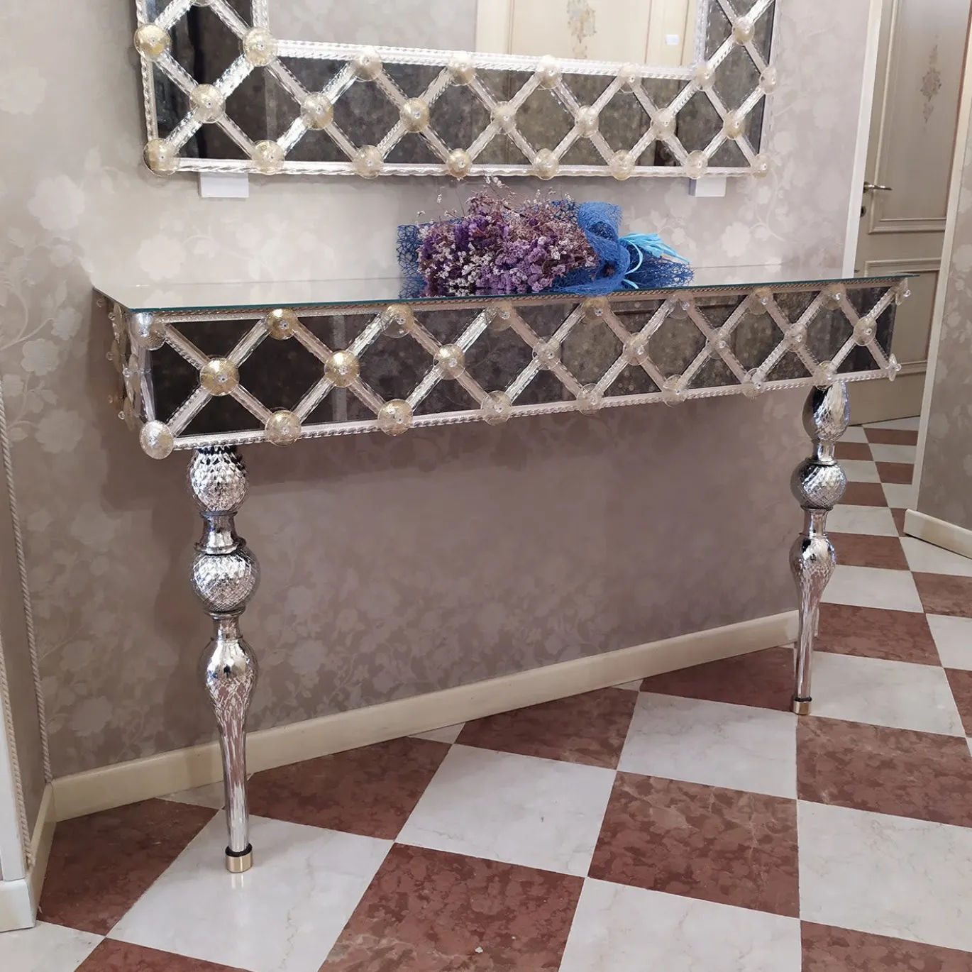 Console in vetro di Murano Torcello