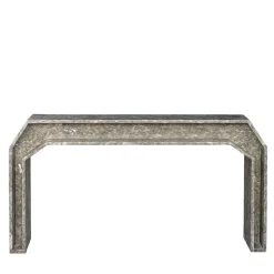 Console Limen in alabastro grigio lucido