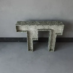 Console Limen Sequenza in alabastro grigio