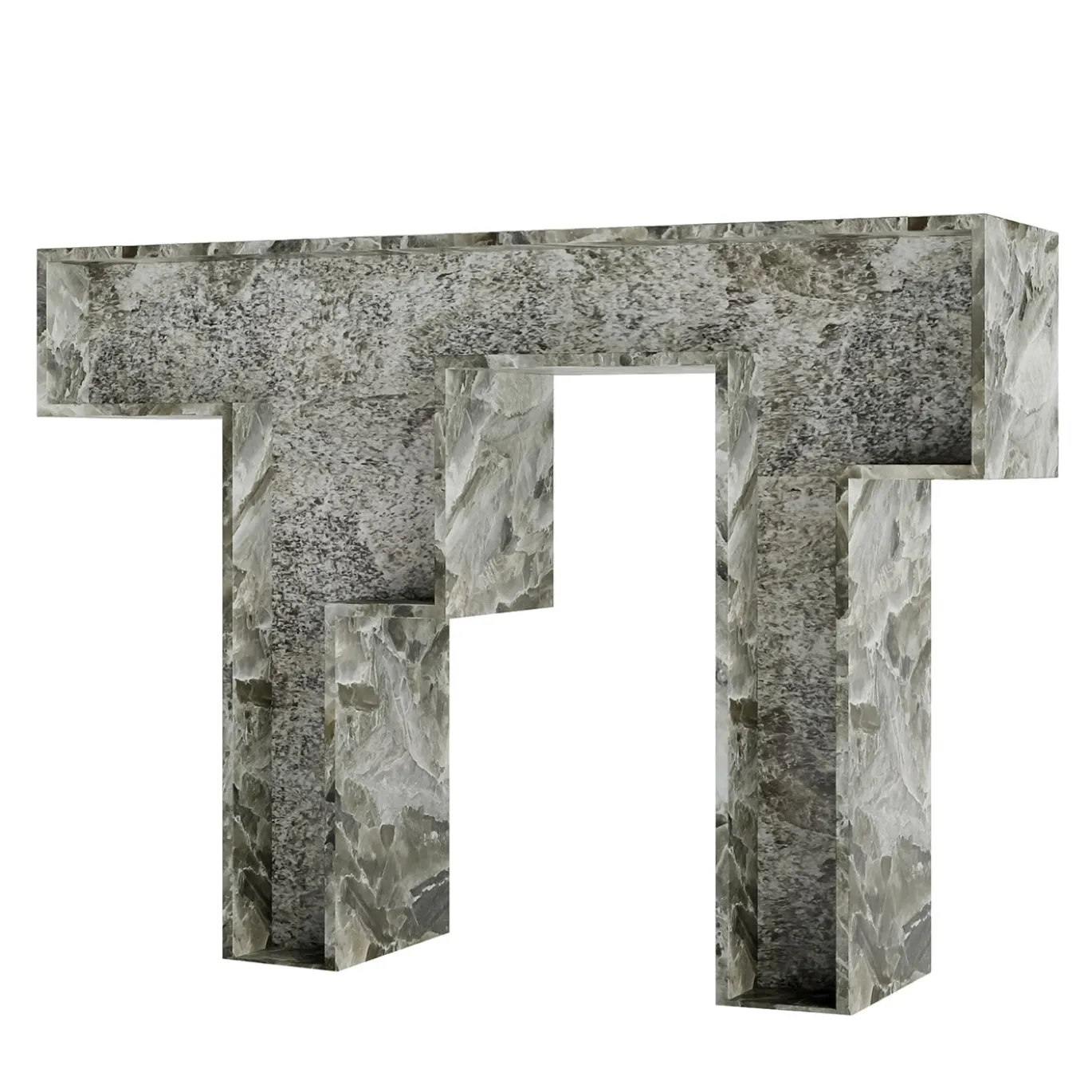 Console Limen Sequenza in alabastro grigio