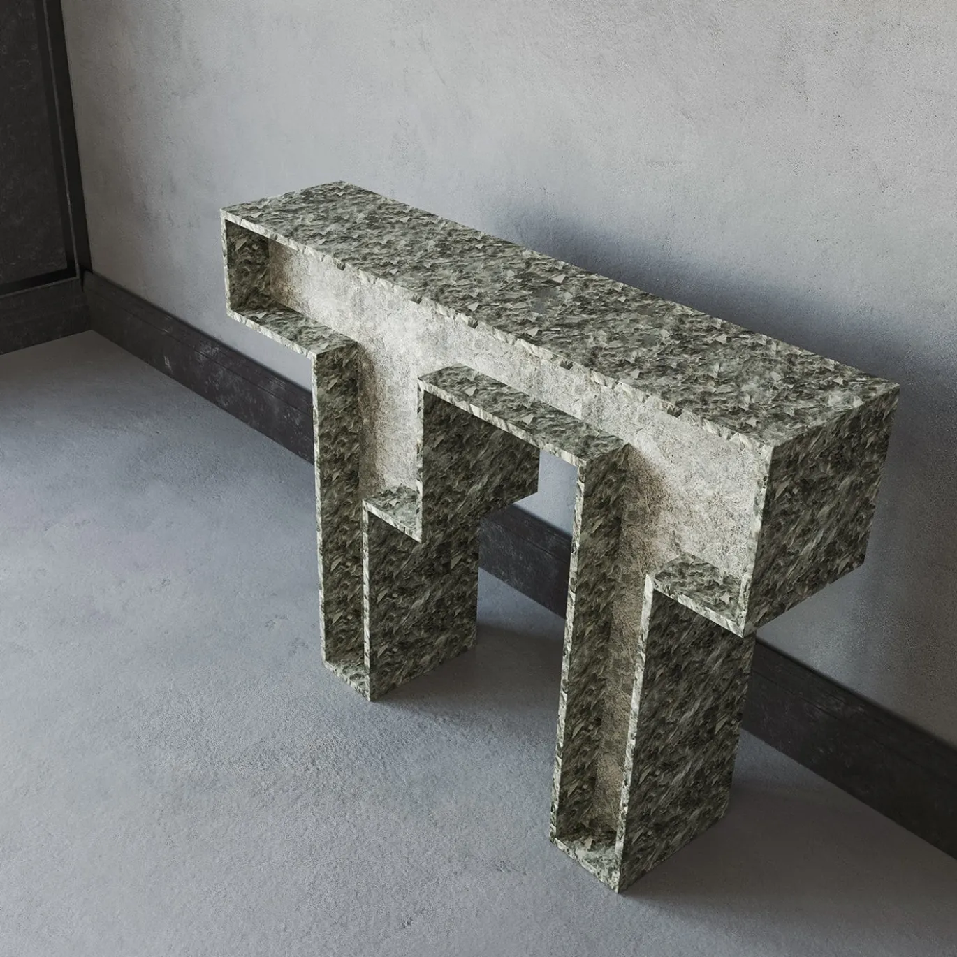 Console Limen Sequenza in alabastro grigio