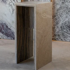 Console Minimalista in Travertino Titanium