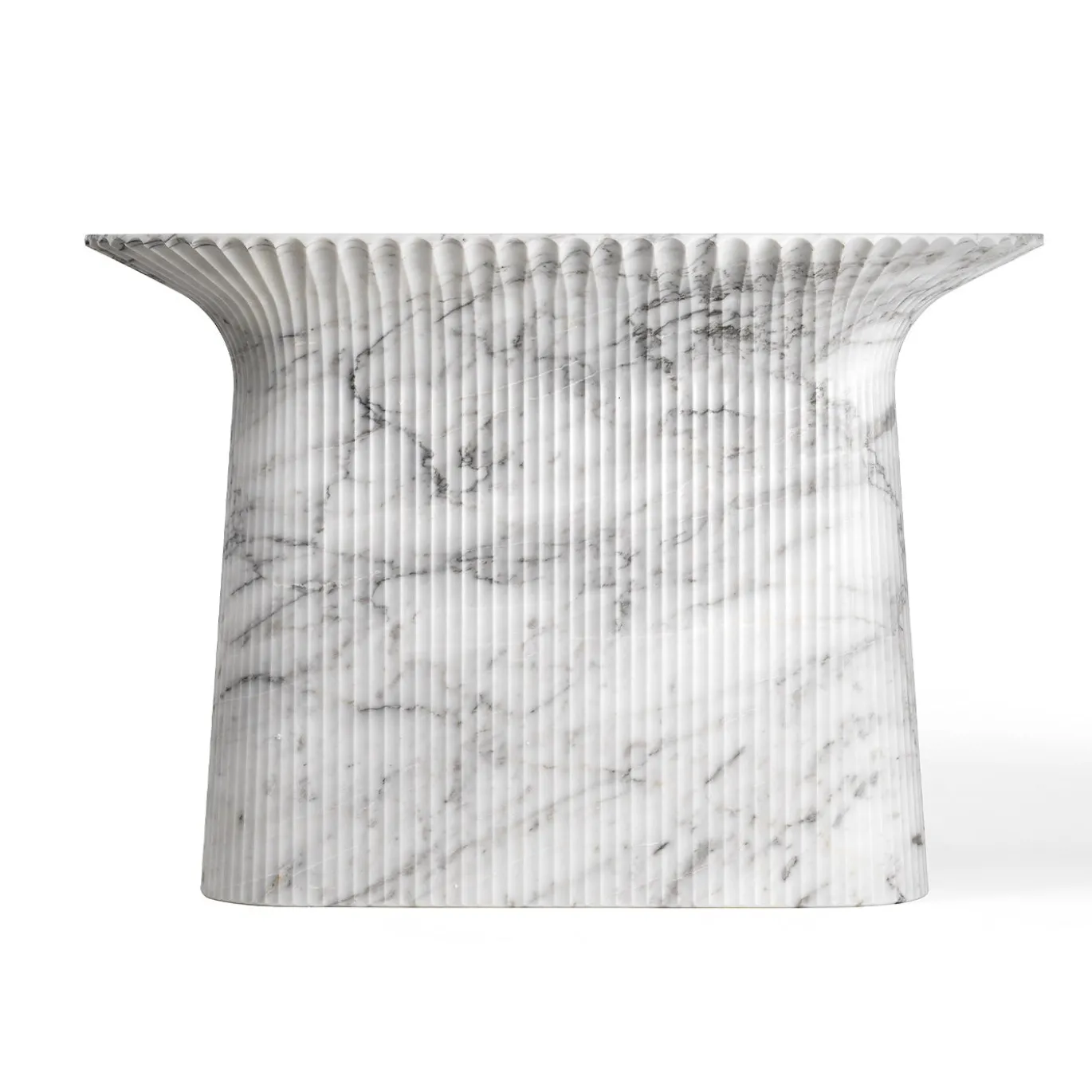 Console Odette in Marmo Arabescato Vagli Bianco