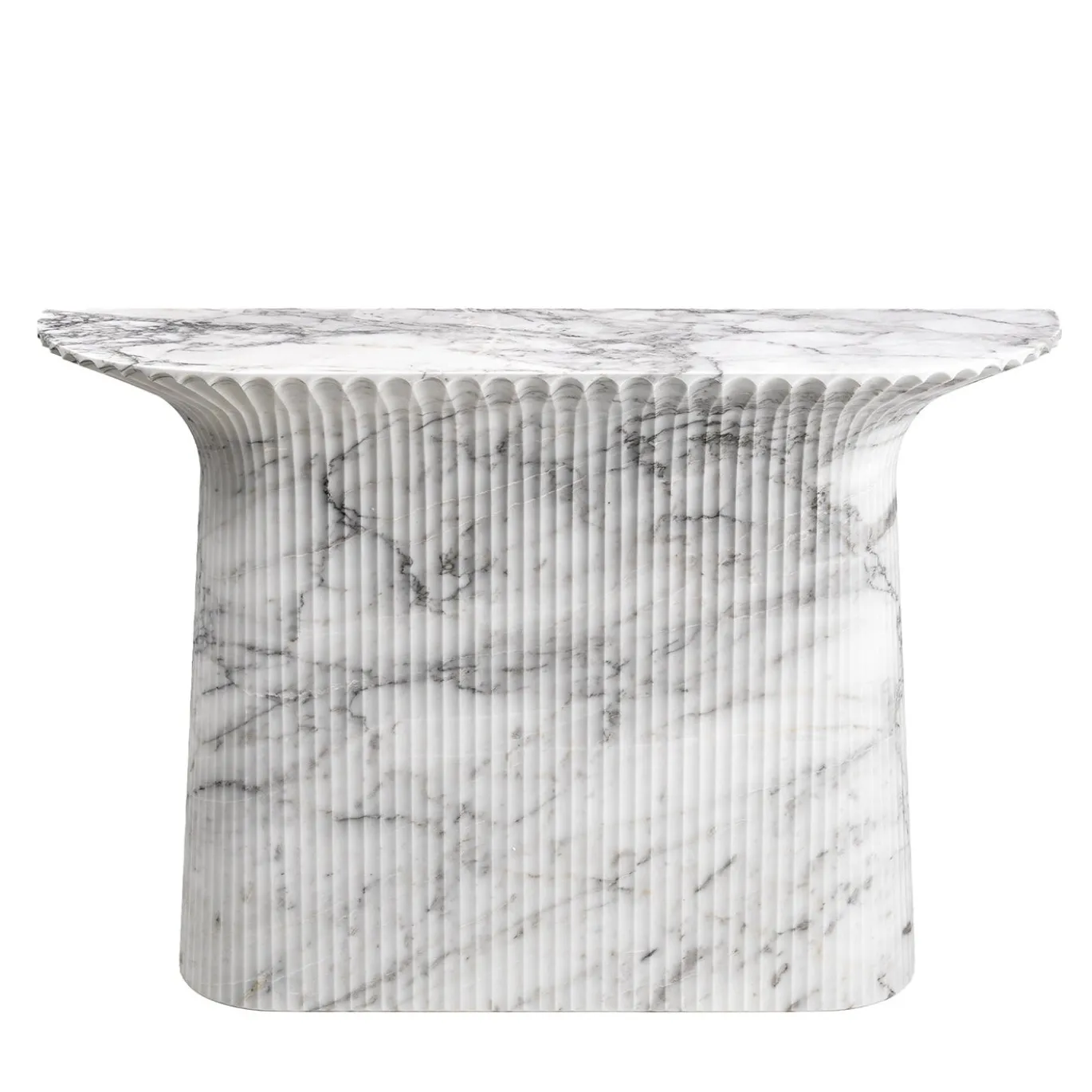 Console Odette in Marmo Arabescato Vagli Bianco