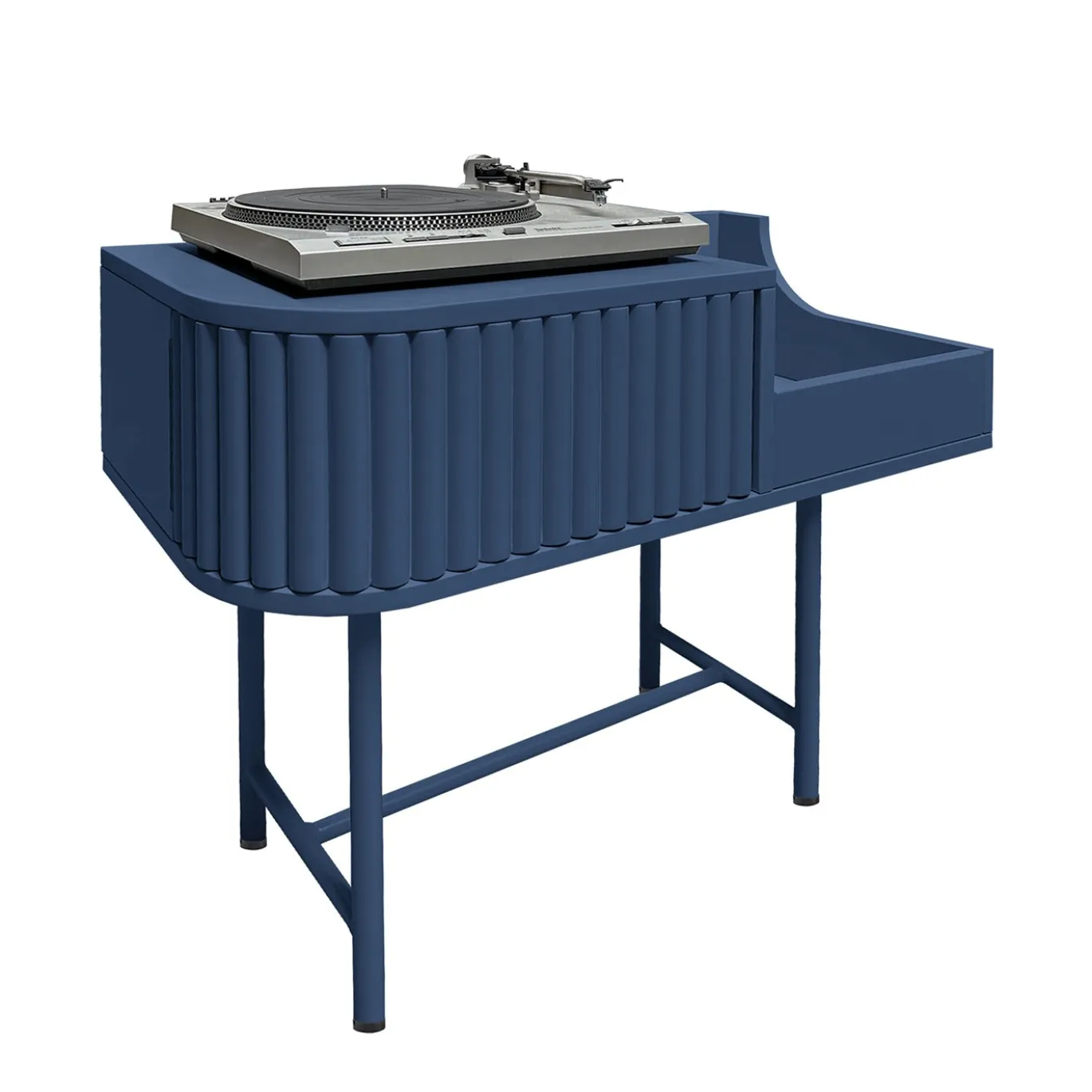 Console per giradischi VYC in MDF Blu Oltremare di Max Dalle Sasse
