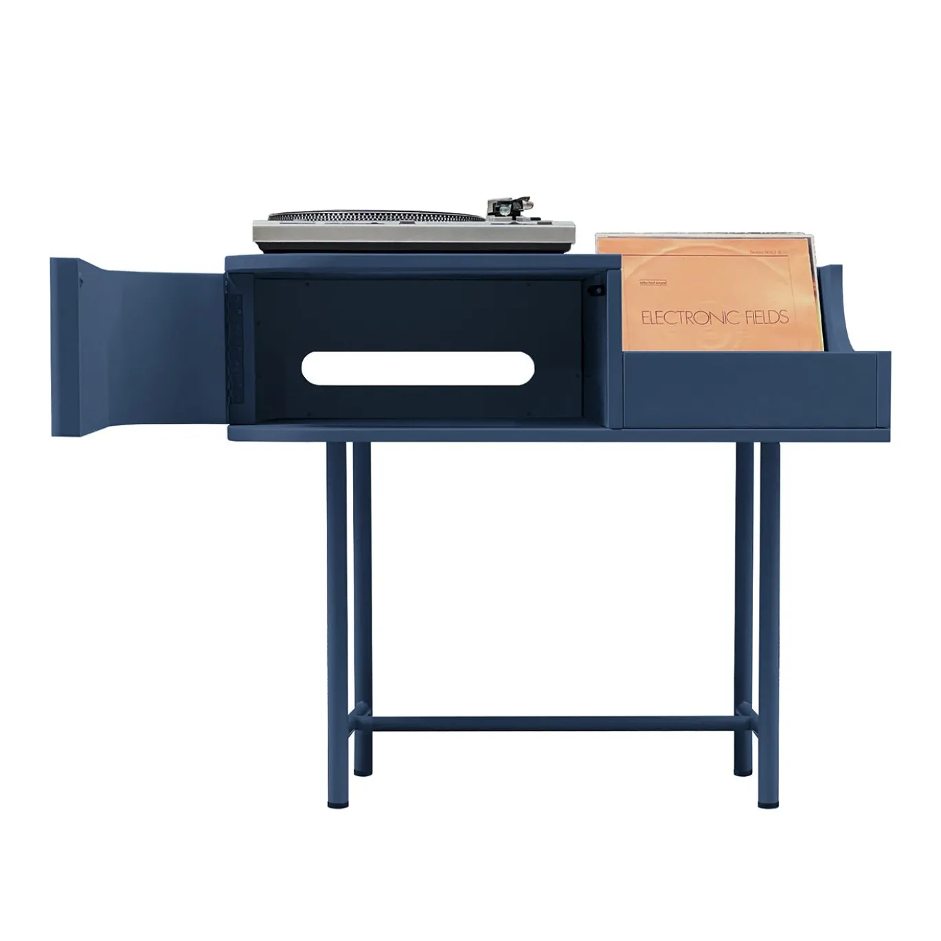 Console per giradischi VYC in MDF Blu Oltremare di Max Dalle Sasse