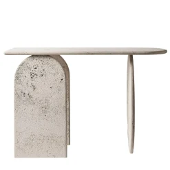 Console Roma Travertino in marmo con finitura grezza