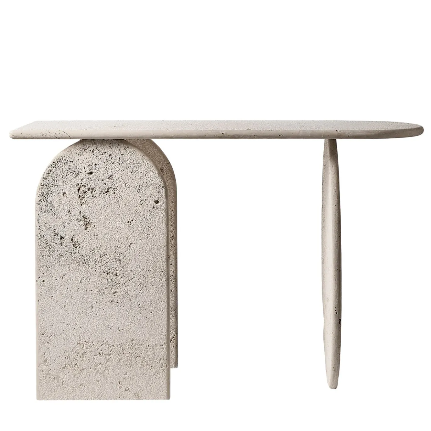 Console Roma Travertino in marmo con finitura grezza