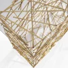 CONSOLE SHANGHAI CON BASE IN OTTONE NATURALE E PIANO IN VETRO - FLAIR EDITION MADE BY NSL
