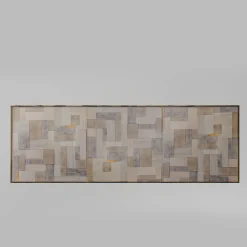 Console Sofia Wallpaper Nebbia in ceramica con finitura oro