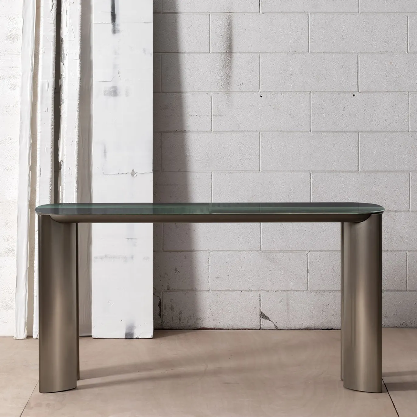 Consolle Baguette in Resina Verde Smeraldo