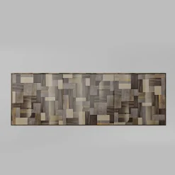 Consolle Camilla Wallpaper Fumo in Ceramica con Finitura Oro