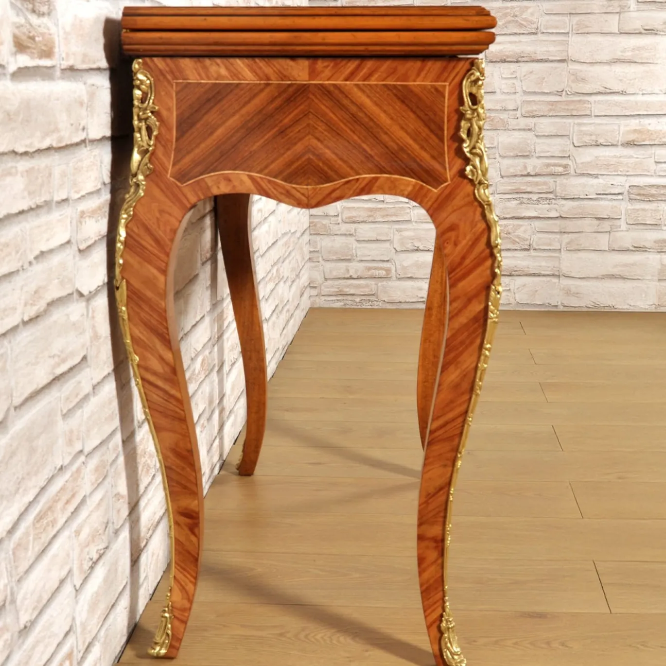 Consolle Convertibile in Stile Luigi XV in Legno