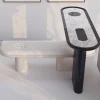 Consolle Creta ovale nera blu