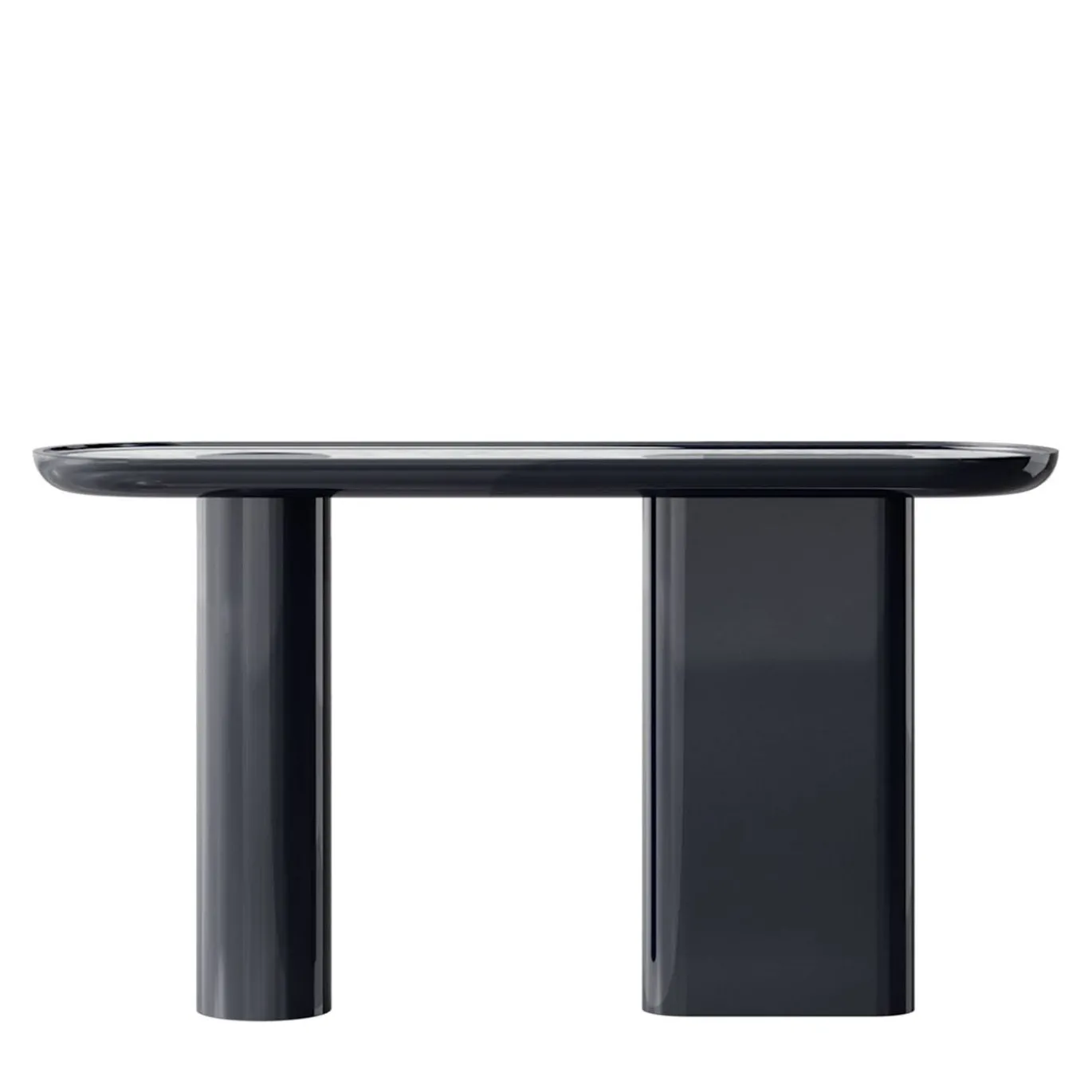 Consolle Creta ovale nera blu