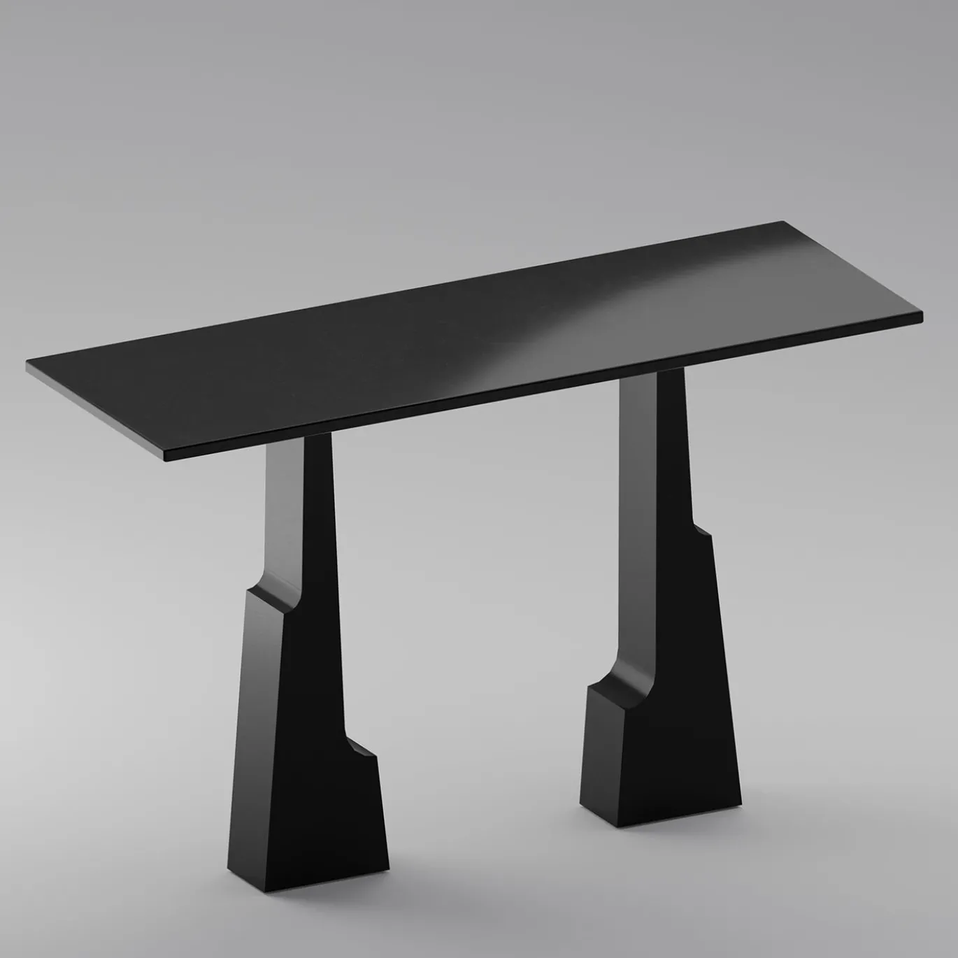 Consolle Emily in legno laccato nera