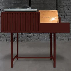 Consolle giradischi VYC Wine Red in MDF di Max Dalle Sasse