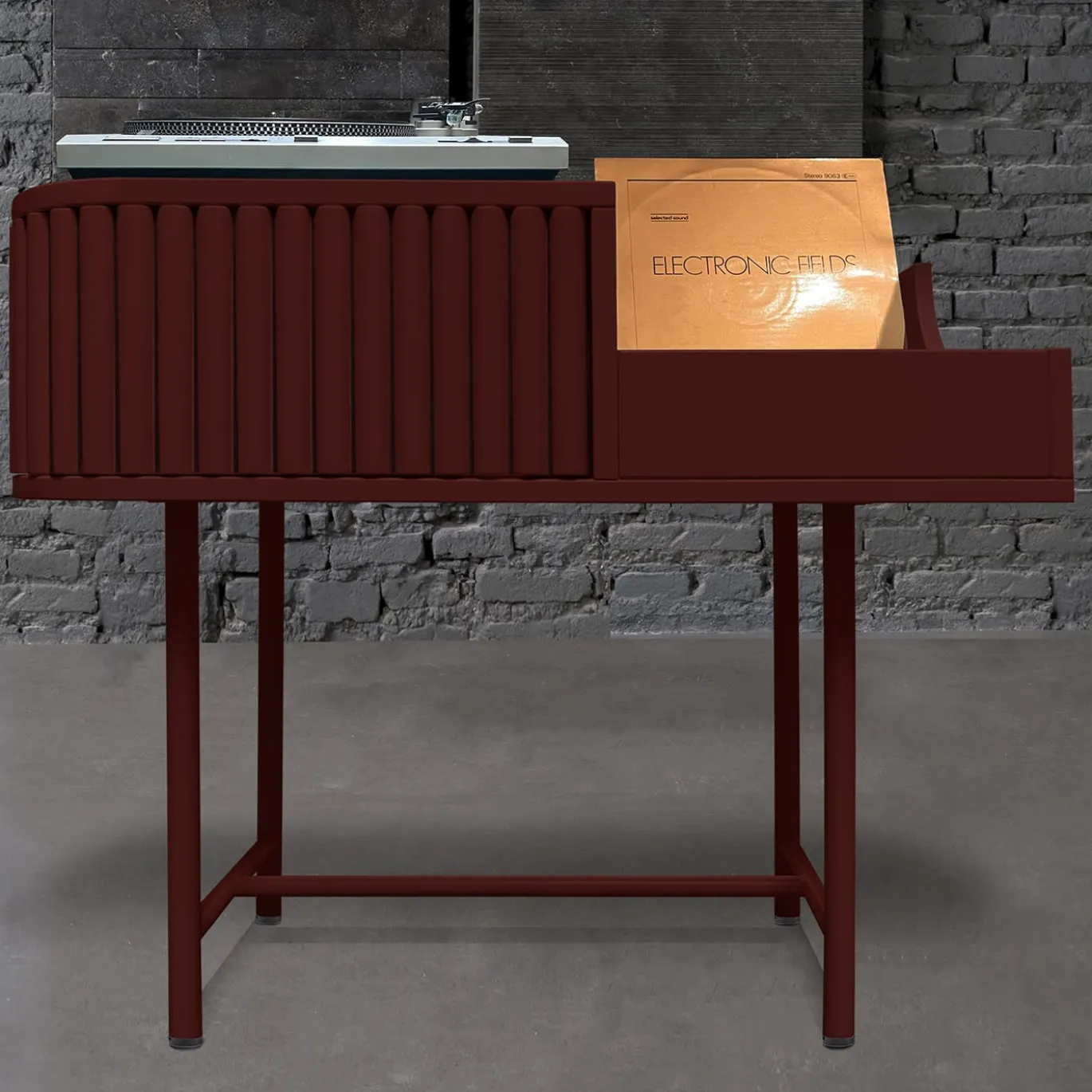 Consolle giradischi VYC Wine Red in MDF di Max Dalle Sasse