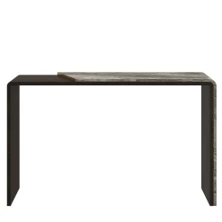 Consolle in legno marrone con effetto marmo