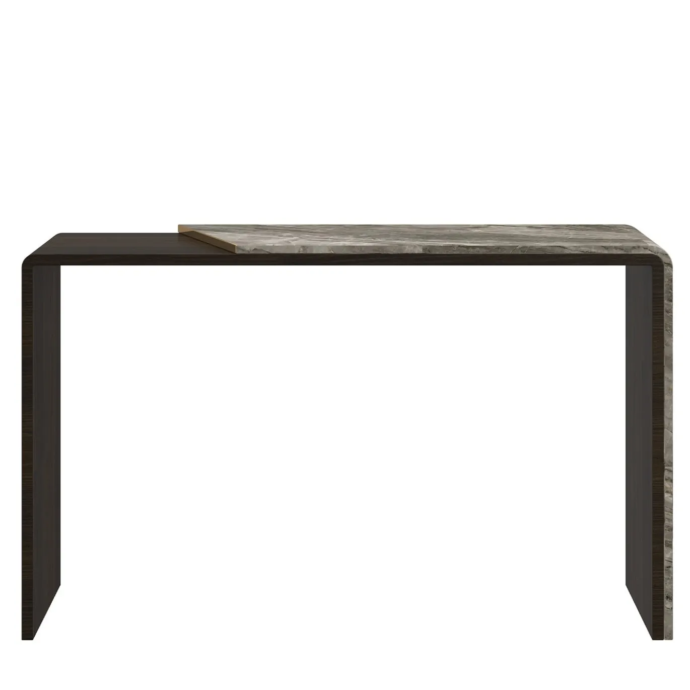 Consolle in legno marrone con effetto marmo