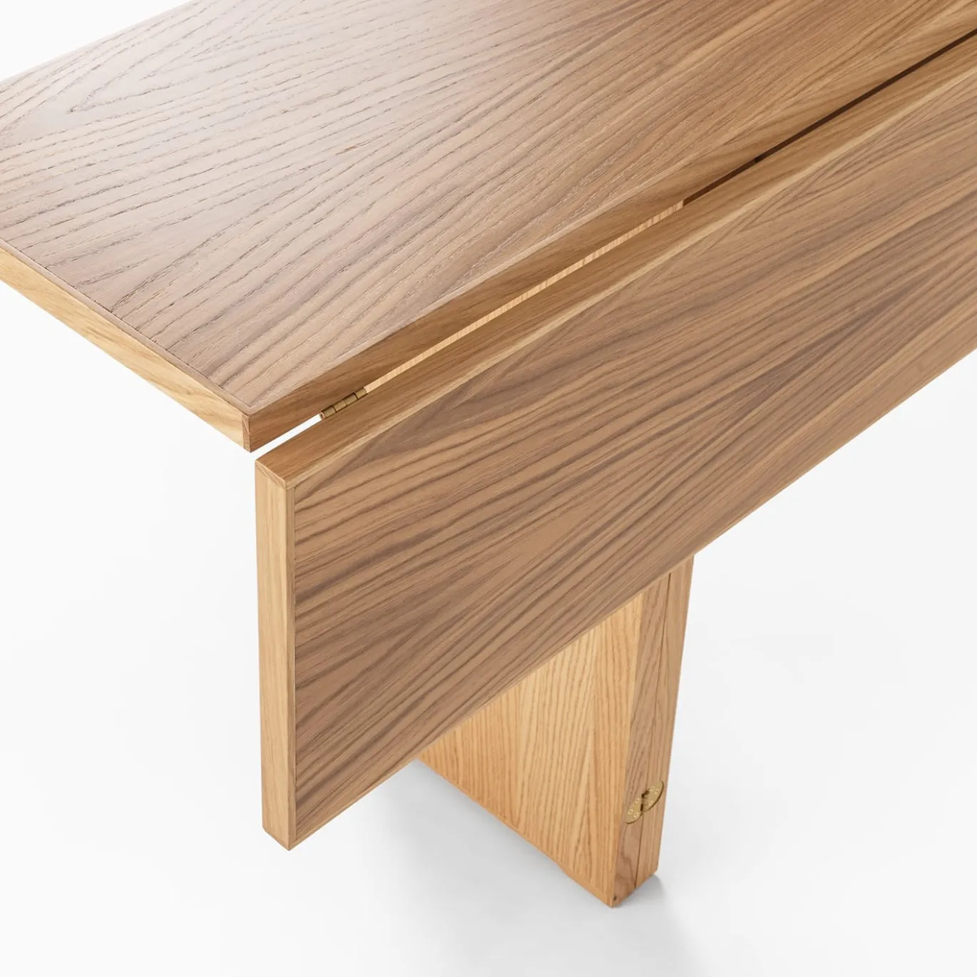 Consolle pieghevole in legno di quercia di Enrico Tonucci
