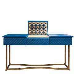 Consolle Sophia in Pelle Blu