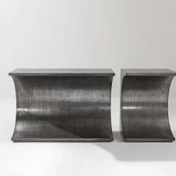 Consolle Tube Grigia in Metallo