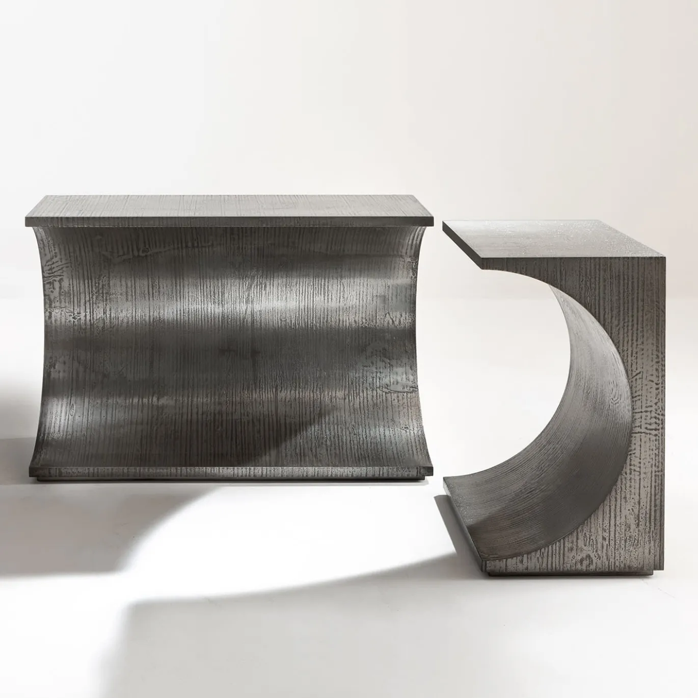 Consolle Tube in Metallo Grigio