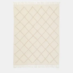 Coperta beige a motivi geometrici