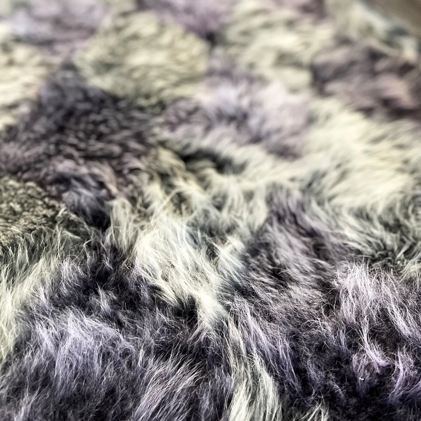Coperta Bruma in pelliccia di cashmere grigio
