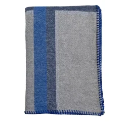 Coperta Cornice blu e grigia