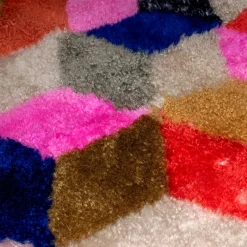 Coperta Cubika in pelliccia di cashmere multicolore