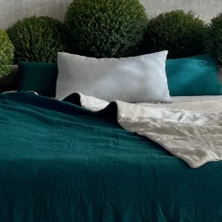 Coperta di lino della foresta con profili