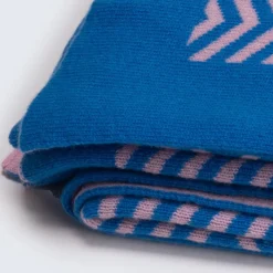 Coperta Mila blu e rosa