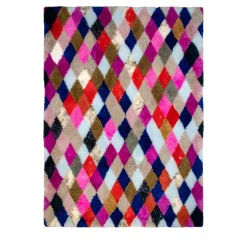 Coperta Mosaika in pelliccia di cashmere multicolore