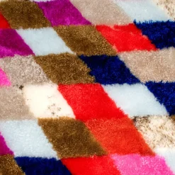 Coperta Mosaika in pelliccia di cashmere multicolore