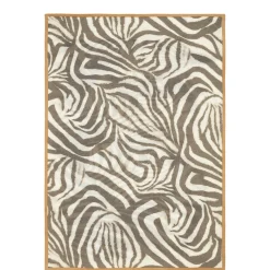 Coperta piccola con motivo a orlo scamosciato Zebra