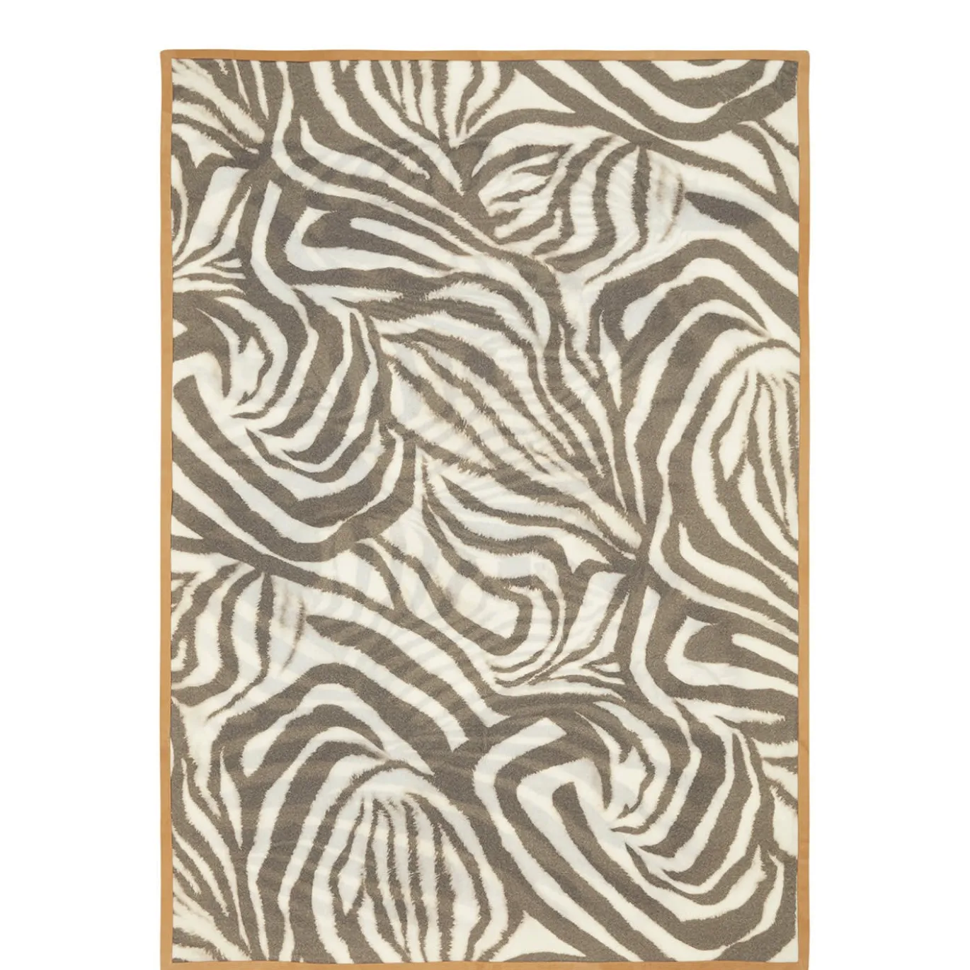 Coperta piccola con motivo a orlo scamosciato Zebra