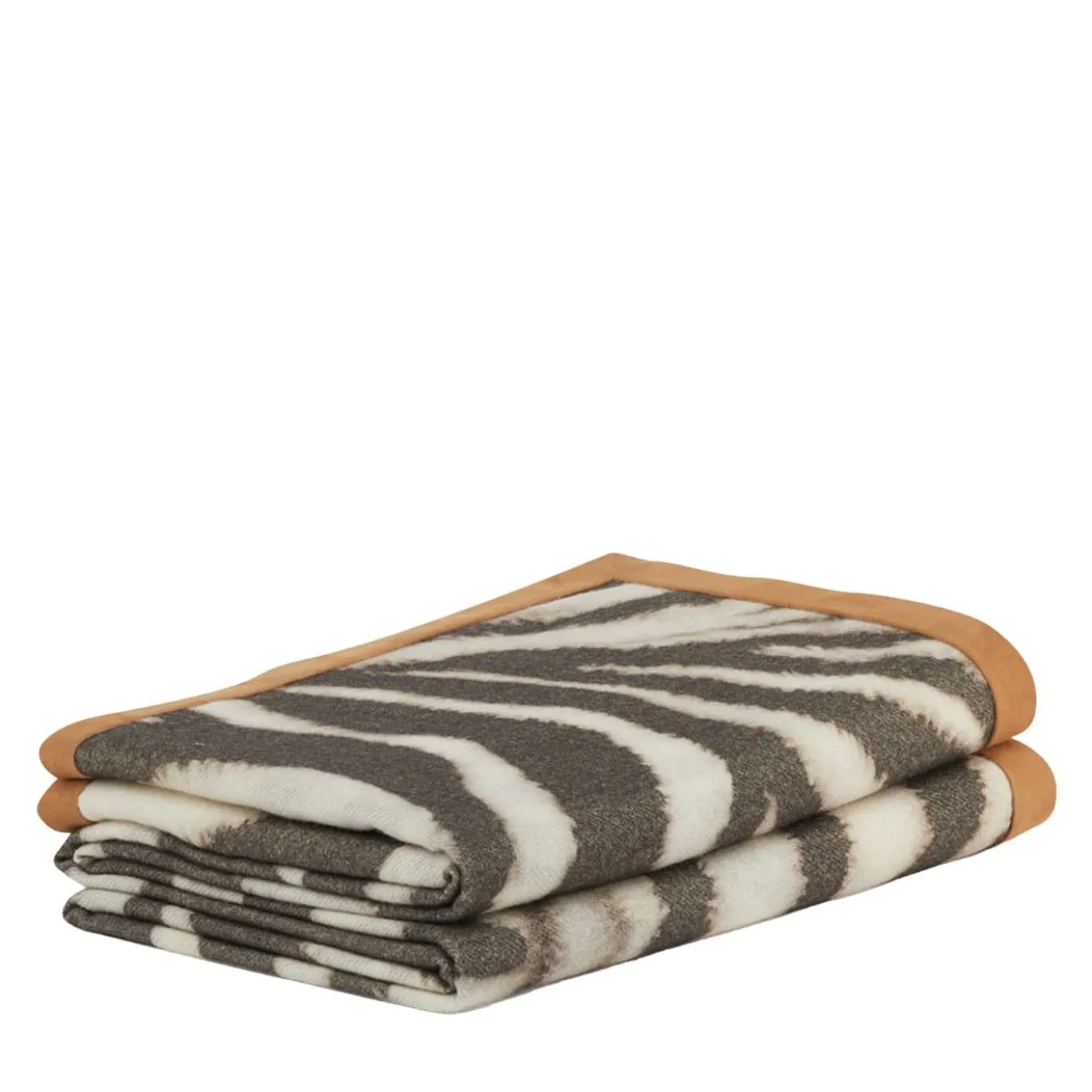 Coperta piccola con motivo a orlo scamosciato Zebra