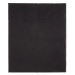 Coperta piccola nera con orlo in pelle Salon