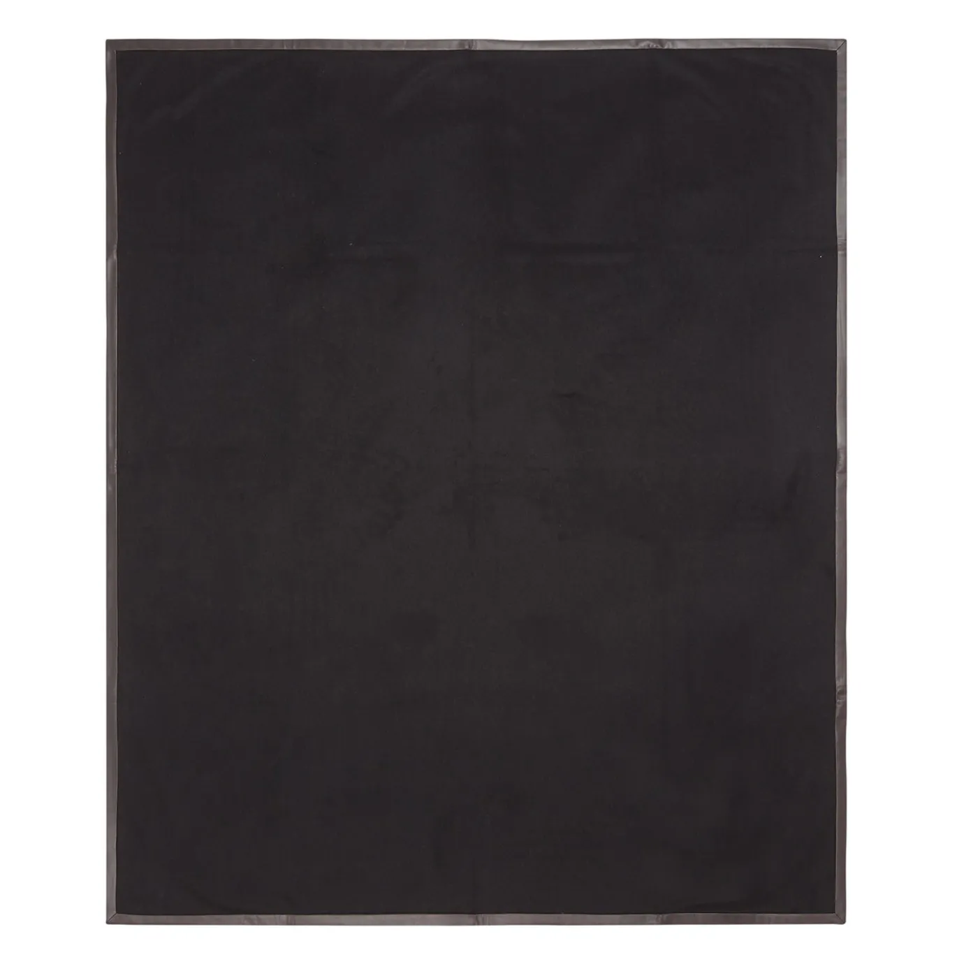 Coperta piccola nera con orlo in pelle Salon