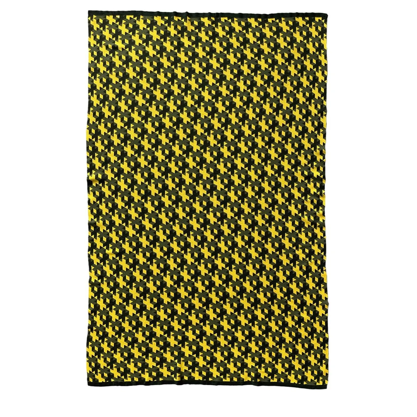 Coperta Plaid Lana 01 a motivi gialli e grigi di Giulio Iacchetti