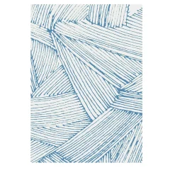 Coperta Tratto Bio Teal & White di Emilio Salvatore Leo
