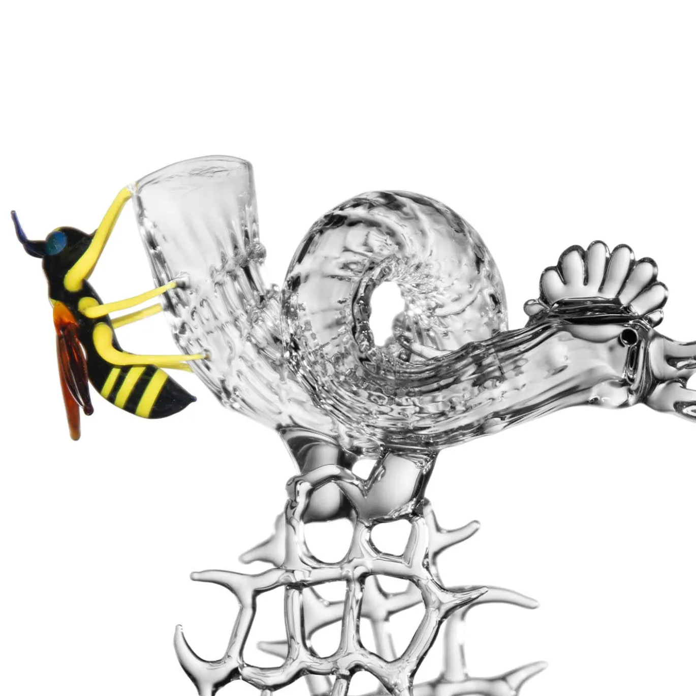 Coppa scultorea in vetro veneziano Galeon