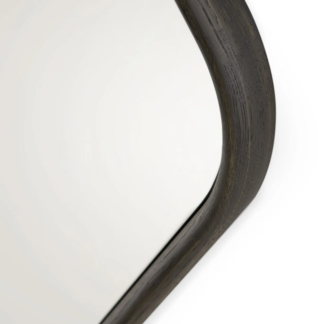 Coppia di specchi in legno Eye Bis con cornice in rovere massiccio