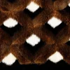 Copriletto Diamara in pelliccia di visone marrone