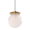 Crapa Lampada a sospensione in ottone oro e vetro