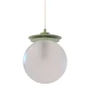 Crapa Lampada a sospensione in ottone verde e vetro