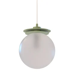 Crapa Lampada a sospensione in ottone verde e vetro